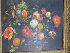 DUTCH SCHOOL, A FLORAL STILL LIFE, OIL ON CANVAS, 61 X 51CM