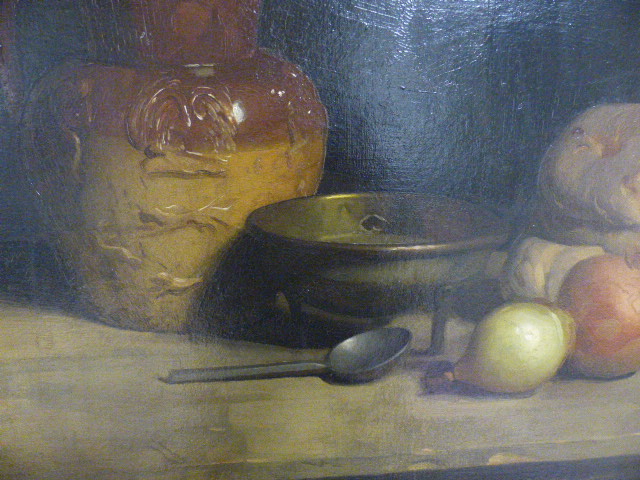 (ARR) WILL C. PENN, STILL LIFE OF A SALT GLAZE JUG AND BREAD, OIL ON BOARD, 48 X 58.5CM TOGETHER - Image 5 of 14