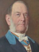 P. MOENNICH (CONTINENTAL LATE 19TH CENTURY) PORTRAIT OF A BARON, RUDOLF NETTLEBLADT, OIL ON