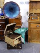 FOUR VARIOUS GRAMOPHONES