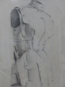 (ARR) SHAW, DRESSMAKERS DUMMY, SIGNED, PENCIL, 53 X 45.5CM