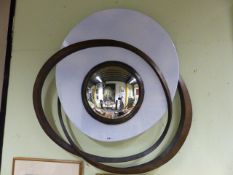 A DESIGNER HERVE VAN DE STRATAEN " SATURN" MIRROR MODEL 311