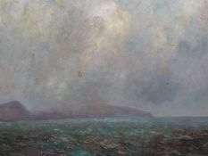 (ARR) WINSTON MCQUOID, SEASCAPE 1959, OIL ON BOARD, 35 X 36CM (UNFRAMED)