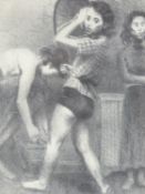 (ARR) RAPHAEL SOYER, BACKSTAGE, LITHOGRAPH, SIGNED AND TITLED IN PENCIL, 26.5 X 19.5CM