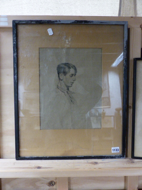 EARLY 20TH CENTURY ENGLISH SCHOOL, "PORTRAIT OF A YOUNG MAN", INDISTINCTLY SIGNED AND DATED, - Image 2 of 10