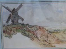 ATTRIBUTED TO WILLIAM PARROTT (1813-1869) LANDSCAPE WITH WINDMILL, WATERCOLOUR, 24 X 34CM