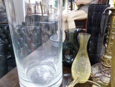 FOUR ART GLASS VASES