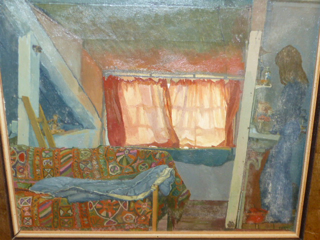 (ARR) FRANCIS HEWLETT, ATTIC WINDOW 1978, SIGNED, OIL ON BOARD, 24.5 X 30CM - Image 4 of 7