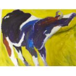 (ARR) J.A. DUCKWORTH, COW STUDY, SIGNED, ACRYLIC ON PAPER, 51 X 64CM