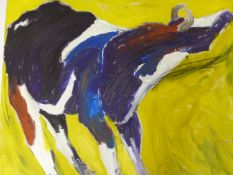(ARR) J.A. DUCKWORTH, COW STUDY, SIGNED, ACRYLIC ON PAPER, 51 X 64CM