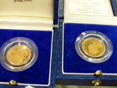 TWO GOLD PROOF HALF SOVEREIGNS, DATED 1988