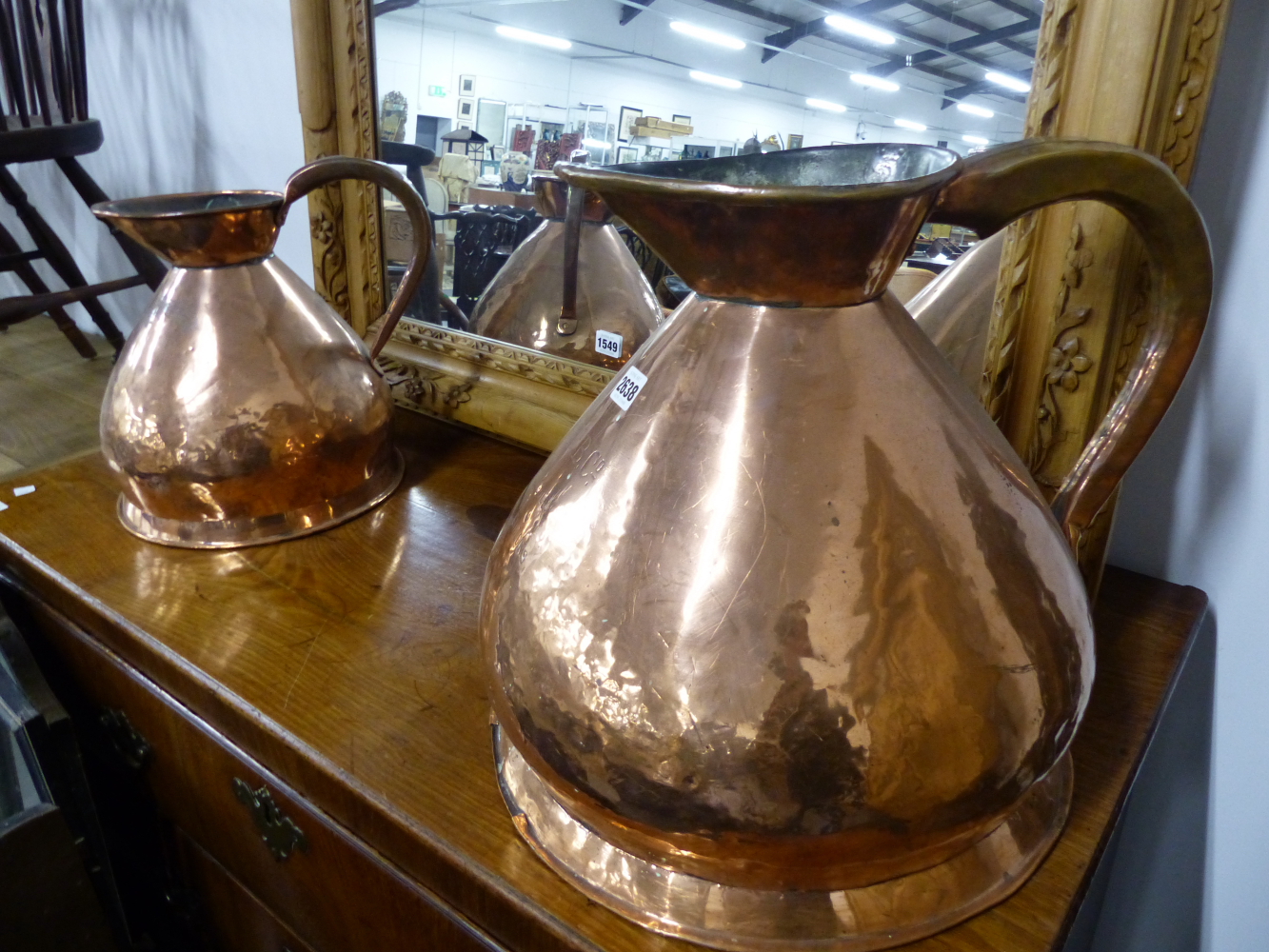 TWO LARGE COPPER MEASURES.