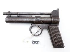 THE WEBLEY JUNIOR .177 AIR PISTOL, METAL GRIPS, SERIAL NO J13739