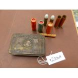 A SMALL COLLECTION OF ANTIQUE PIN FIRE AND OTHER SHOTGUN CARTRIDGES