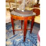 A 19TH.C.MAHOGANY MARBLE TOPPED CENTRE TABLE. 62cms DIAMETER