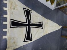 A RARE WWII GERMAN MILITARY ZEPPLIN PENNANT FLAG