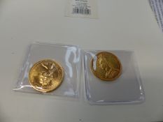 TWO GOLD SOVEREIGNS DATED 1891 AND 1981.