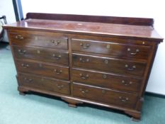 A LARGE GEO.III.MAHOGANY MULE CHEST. APPROX 176cms WIDE