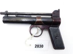 A WEBLEY JUNIOR AIR PISTOL, IN .177 CALIBRE, METAL GRIPS, SERIAL NO J 3017