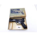 WEBLEY & SCOTT LIMITED THE WEBLEY MARK I AIR PISTOL, IN .22 CALIBRE, SERIAL NO 1164, CONTAINED IN