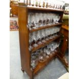 A PAIR OF ANTIQUE MAHOGANY WATERFALL BOOKCASES