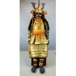 A GOOD JAPANESE ARMOUR- A Japanese orange laced o-yoroi or great armour in the 15th Century style,