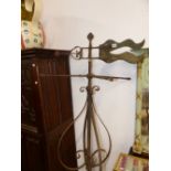 A 19TH.C.WROUGHT IRON AND BRASS WEATHER VANE.