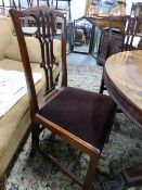 A SET OF SIX GEORGIAN MAHOANY DINING CHAIRS