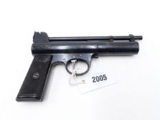 A WEBLEY & SCOTT LIMITED WEBLEY AIR PISTOL MARK II (TARGET MODEL) IN .177 CALIBRE, SERIAL NO