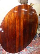 A LARGE WM.IV.ROSEWOOD TILT TOP BREAKFAST TABLE. 118cms WIDE