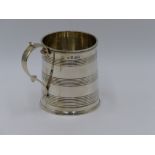 A GEORGE III SILVER 1/4 TANKARD, FULLY HALLMARKED. TOWN MARK LONDON, CIRCA 1815.