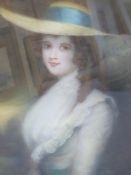 ENGLISH SCHOOL, PASTEL PORTRAIT OF A LADY IN REGENCY ATTIRE, 66 X 53.5CM.