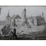 SIX UNFRAMED ENGRAVINGS OF CASTLES, 10.5 X 20CM.