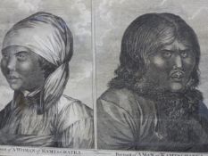 THREE ENGRAVINGS FROM CAPTAIN COOK'S VOYAGES, 25 X 37.5CM.