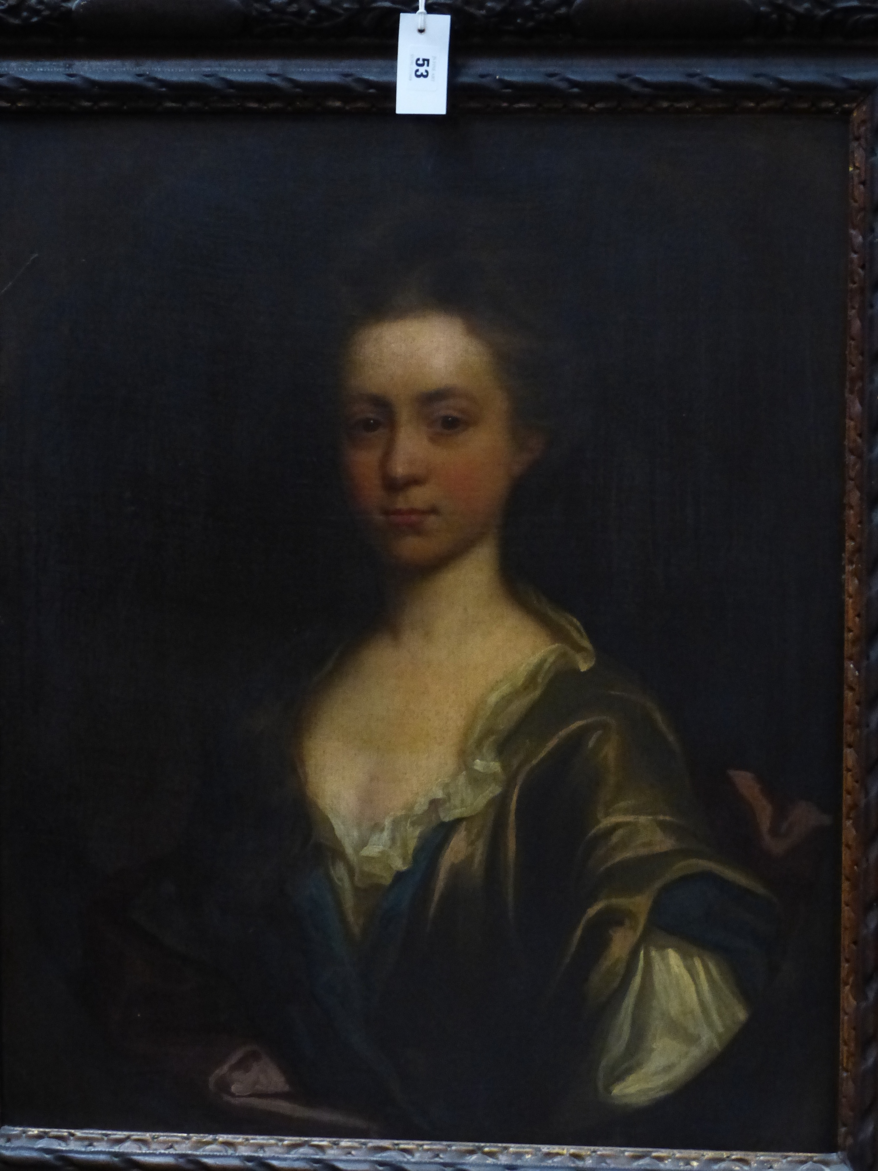 ENGLISH SCHOOL (18TH CENTURY), PORTRAIT OF A YOUNG WOMAN PAINTED IN AN OVAL, OIL ON CANVAS, 73.5 X - Image 35 of 37