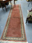 A PERSIAN SEREBAND DESIGN RUNNER. 360X92CMS