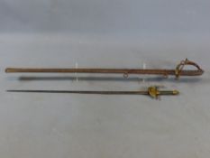 A ROYAL ARTILLERY OFFICER'S SWORD WITH ETCHED BLADE BY E.THOKLE FOR SIMPSON & ROOK-LITTLE BRITAIN
