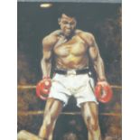 RONNIE WOOD (B.1947) (ARR), MUHAMMAD ALI, SIGNED IN SILVER PEN, ALSO INSCRIBED "TRIAL PROOF 1/5