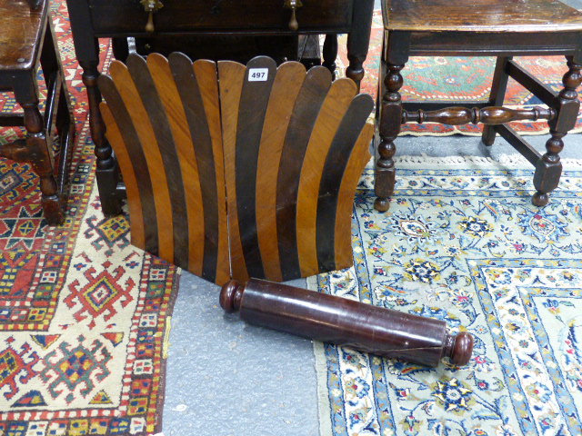 A LARGE 19TH CENTURY MAHOGANY ROLLER TOGETHER WITH A BI-FOLD SPECIMEN WOOD SCREEN - Image 2 of 33