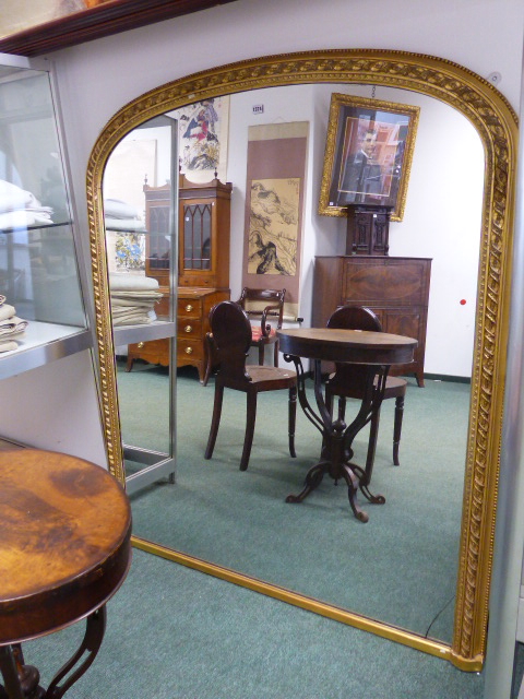 A LARGE VICTORIAN GILT FRAMED OVERMANTLE MIRROR. APPROX 135CMS WIDE X 160CMS HIGH. - Image 9 of 21