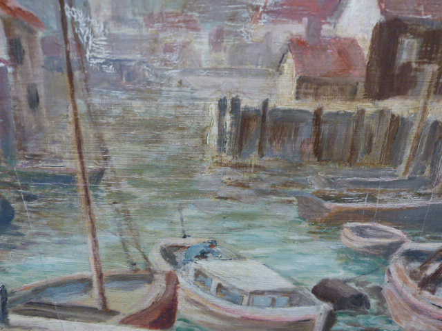NOEL COWARD (1899-1973) (ARR), FISHERMAN BY HARBOUR WALL, SIGNED, OIL, 38 X 48CM. - Image 9 of 32