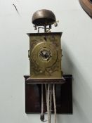 A JAPANESE KAKE-DOKEI LANTERN CLOCK WITH FOLIOT REGULATION AND BELL ALARM, UNSIGNED ENGRAVED DIAL