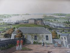 MAJOR TAYLOR'S PANORAMA OF SYDNEY 1823, THREE PANORAMIC VIEWS OF PORT JACKSON IN NEW SOUTH WALES,