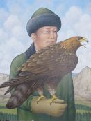 FRED ARIS, GOLDEN EAGLE, SIGNED, 38 X 36CM.