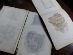 TWO SKETCH BOOKS OF DRAWINGS BY THE ARCHITECT AND GARDEN DESIGNER SIR REGINALD BLOMFIELD, EARLY