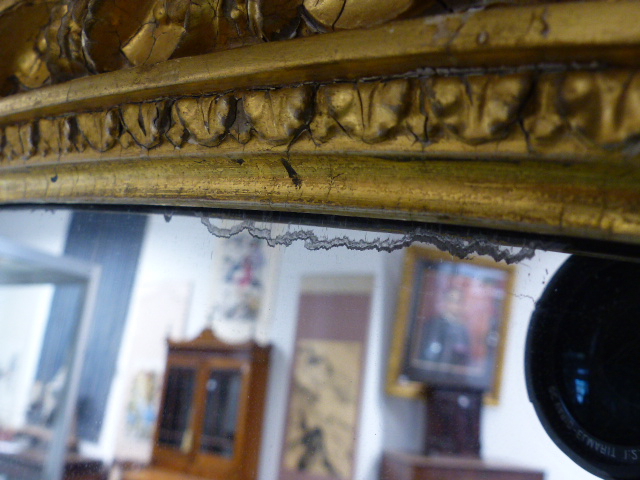 A LARGE VICTORIAN GILT FRAMED OVERMANTLE MIRROR. APPROX 135CMS WIDE X 160CMS HIGH. - Image 11 of 21