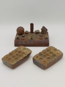 AMERICAN CIVIL WAR INTEREST: A MOUNTED DISPLAY OF BATTLE FIELD RELICS WITH LABEL STATING - WOOD FROM