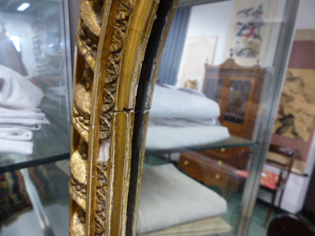 A LARGE VICTORIAN GILT FRAMED OVERMANTLE MIRROR. APPROX 135CMS WIDE X 160CMS HIGH. - Image 13 of 21