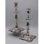 A MATCHING PAIR OF BEAUTIFULLY PRESENTED ORNATE SILVER CANDLESTICKS, FULLY MILLENNIUM HALLMARKED.