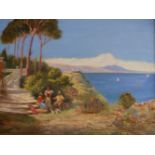 E. PATALANO, CONTINENTAL COASTAL VIEW, SIGNED, OIL ON CANVAS, 49.5 X 59.5CM.